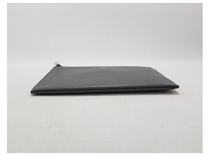 Saint Laurent Borsa Clutch Caviar Classica Marrone - vista 7