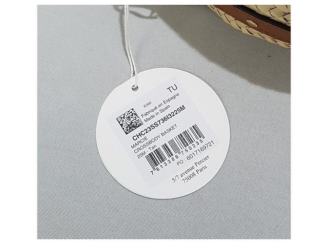 Chloé Borsa a tracolla Marcie in rafia Marrone - vista 10
