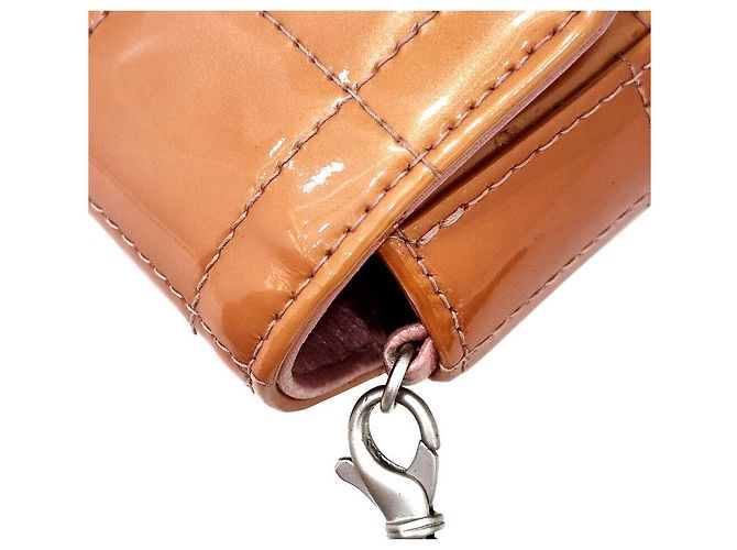 Chanel Borsa a Spalla Patent Chocolate Bar Arancione - vista 5
