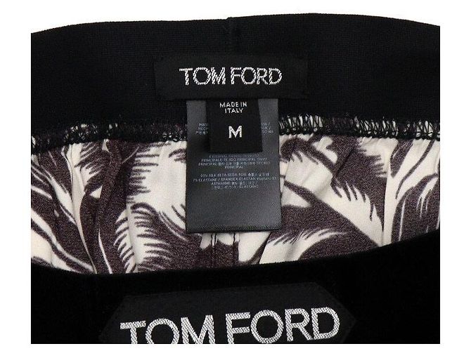Tom Ford Pantaloni per pigiama da uomo in seta con stampa floreale bianco e nero - vista 6