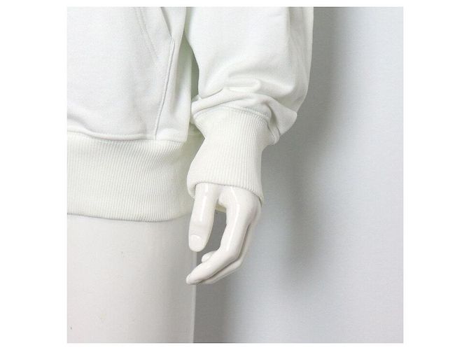 Hugo Boss Felpa con cappuccio oversize bianca in jersey da uomo Bianco - vista 3