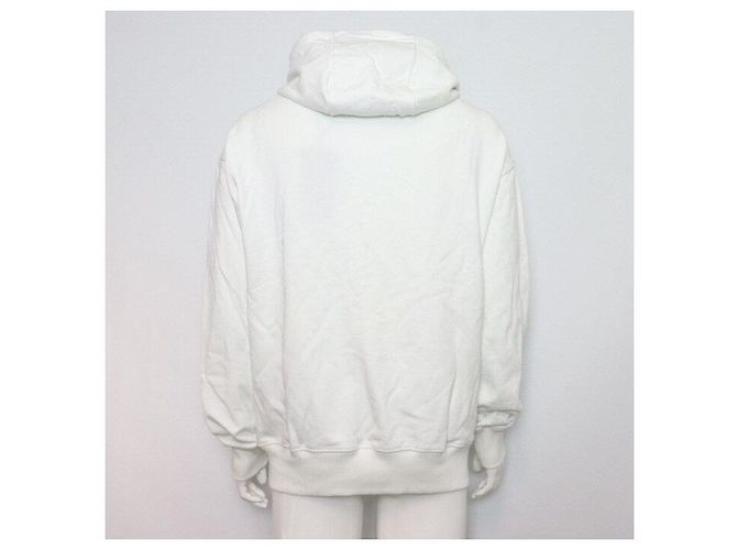 Hugo Boss Felpa con cappuccio oversize bianca in jersey da uomo Bianco - vista 4