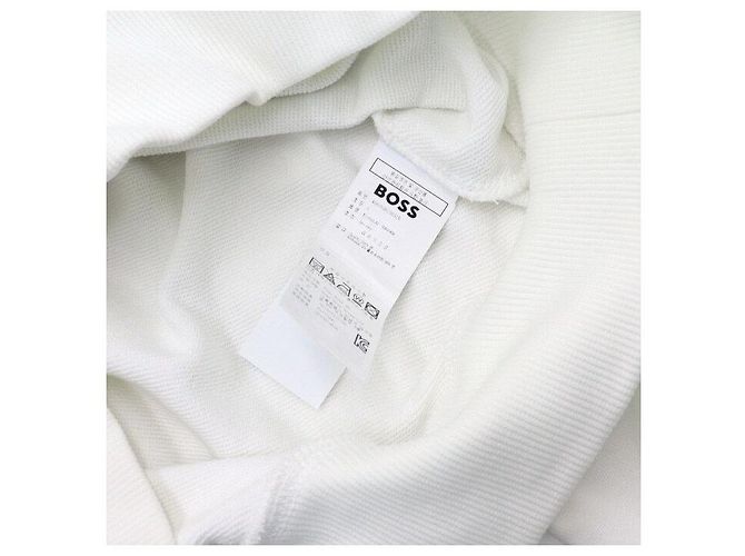 Hugo Boss Felpa con cappuccio oversize bianca in jersey da uomo Bianco - vista 8