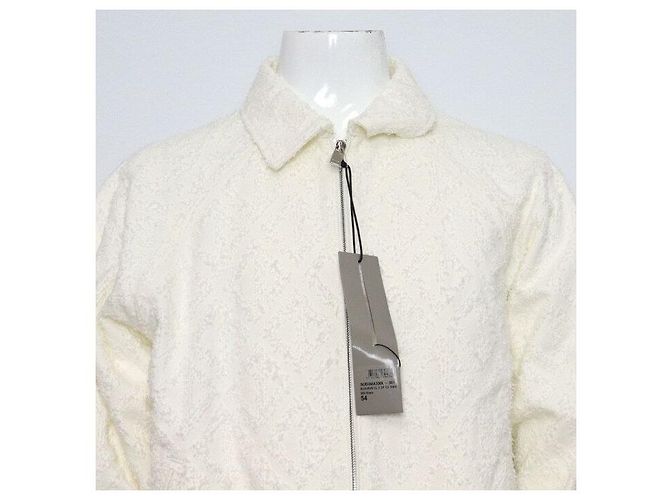 Dior White Cotton Twill Zip Bomber Men's Jacket - view 2