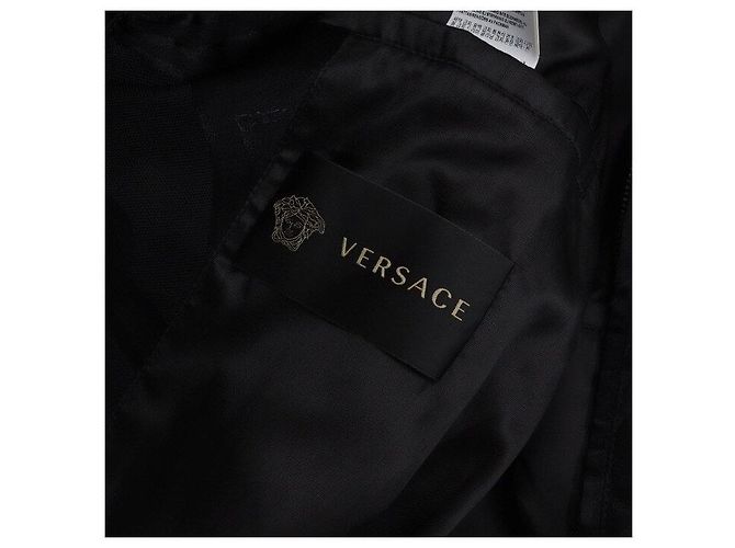 Versace Giacca da uomo nera in nylon Nero - vista 6