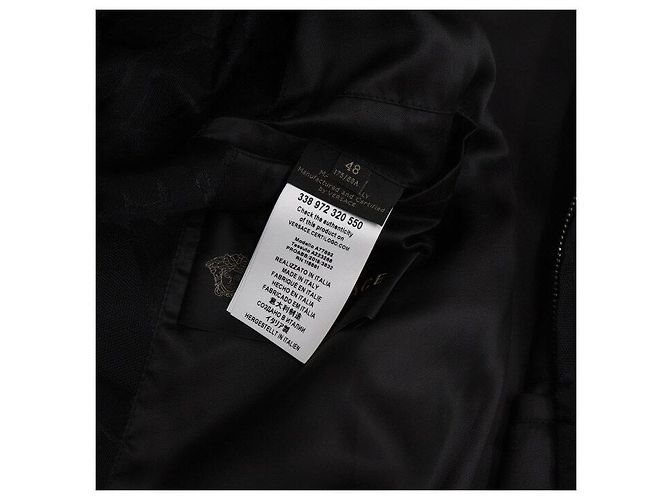 Versace Giacca da uomo nera in nylon Nero - vista 7