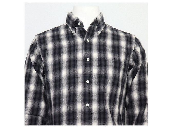 Thom Browne Tartan-Karo Herrenhemd aus Baumwolle, Schwarz - Ansicht 2