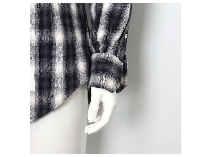 Thom Browne Tartan-Karo Herrenhemd aus Baumwolle, Schwarz - Ansicht 3