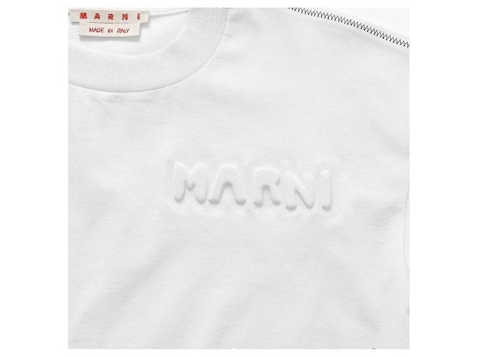 Marni T-shirt a maniche corte con logo da donna - vista 7