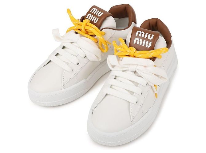 Miu Miu Ledersneaker Braun - Ansicht 3