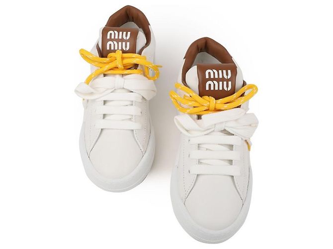 Miu Miu Ledersneaker Braun - Ansicht 4