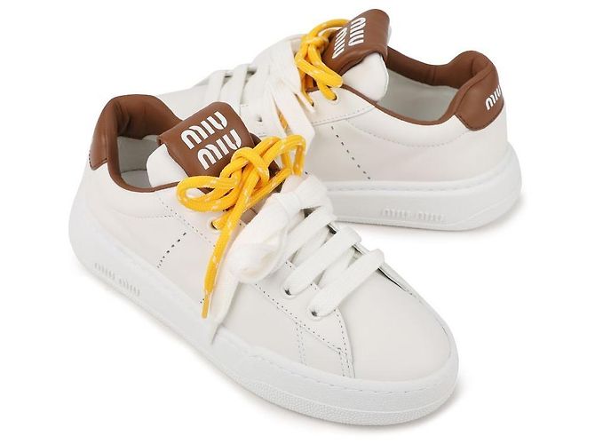 Miu Miu Ledersneaker Braun - Ansicht 5
