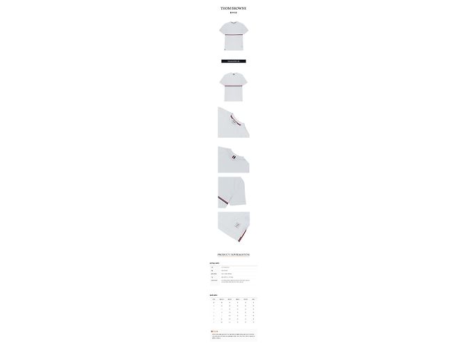 Thom Browne Jersey-T-Shirt mit Streifen in mittlerem Gewicht Silber - Ansicht 2