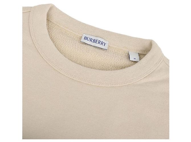 Burberry Check Label Sweatshirt aus Baumwolle Weiß - Ansicht 5