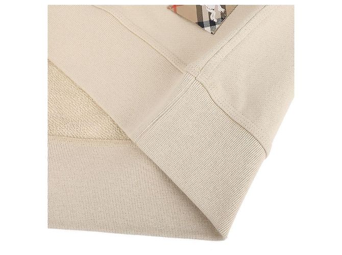 Burberry Check Label Sweatshirt aus Baumwolle Weiß - Ansicht 8