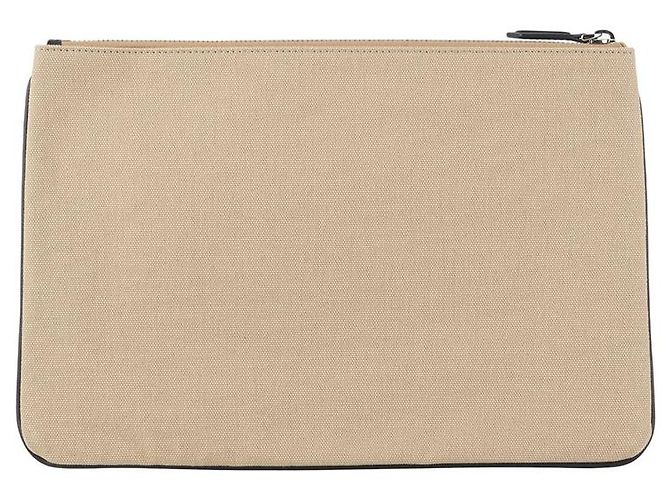Fendi Clutch in Tela con Logo Arancione - vista 3