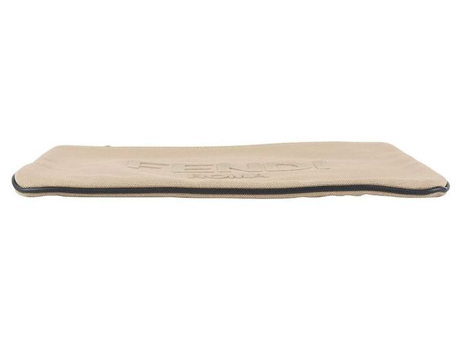 Fendi Clutch in Tela con Logo Arancione - vista 6