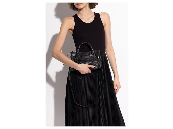 Balenciaga Le City Mini Bag con accenti in ottone Nero - vista 9