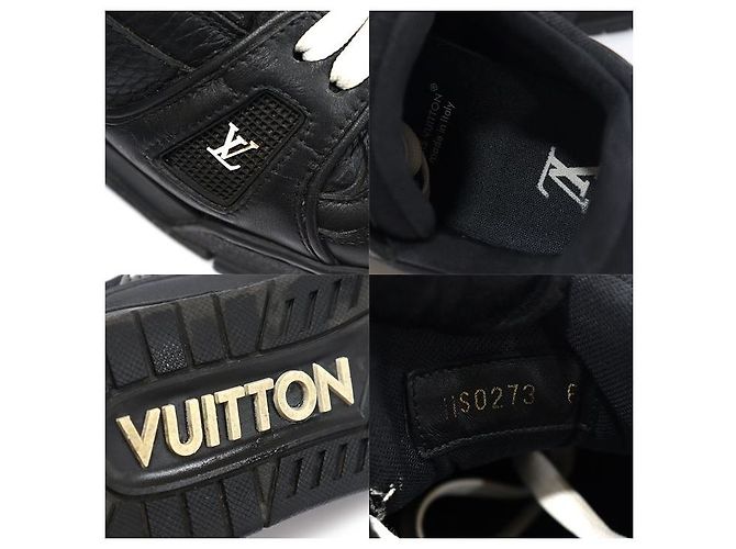 Louis Vuitton Sneakers Trainer in pelle di vitello monogramma nero - vista 7