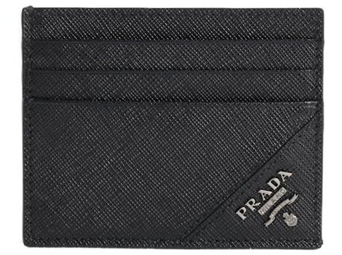 Prada Portacarte Saffiano Nero - vista 2