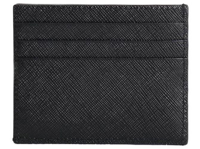 Prada Portacarte Saffiano Nero - vista 3