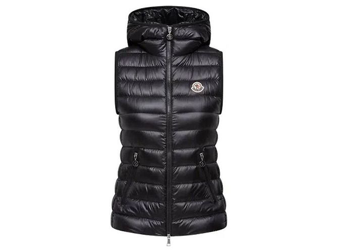 Moncler Chaleco acolchado con capucha Glycos Black Negro - vista 2