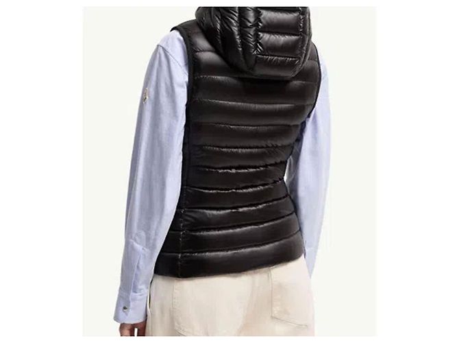 Moncler Chaleco acolchado con capucha Glycos Black Negro - vista 3