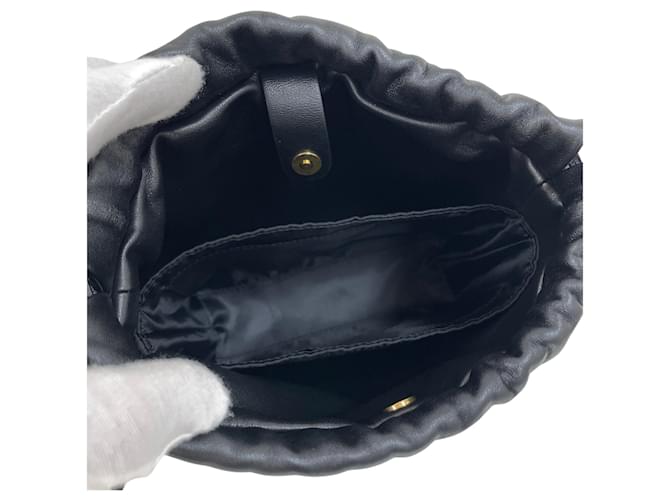Valentino Borsa a tracolla a secchiello con catena e coulisse Nero - vista 5