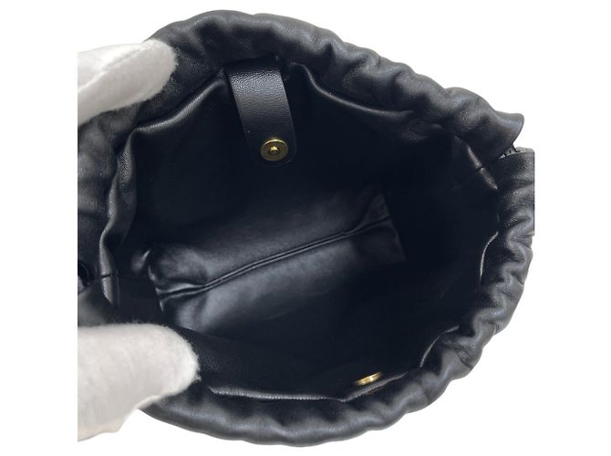 Valentino Borsa a tracolla a secchiello con catena e coulisse Nero - vista 6