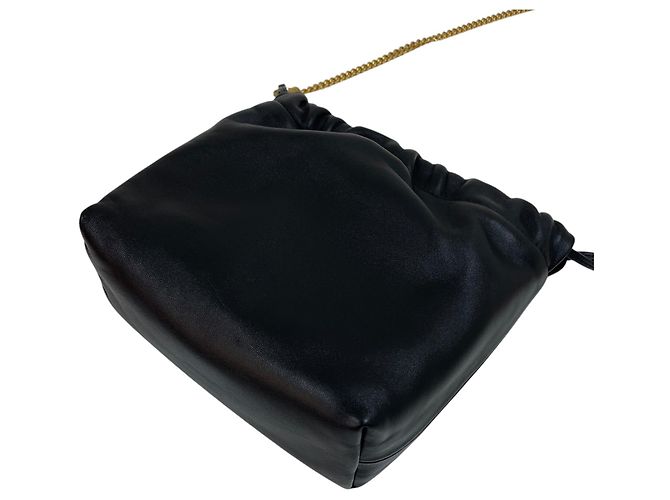 Valentino Borsa a tracolla a secchiello con catena e coulisse Nero - vista 7