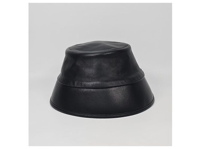 Chanel Cappello bucket in pelle Argento - vista 4