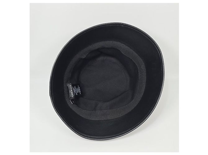 Chanel Cappello bucket in pelle Argento - vista 8