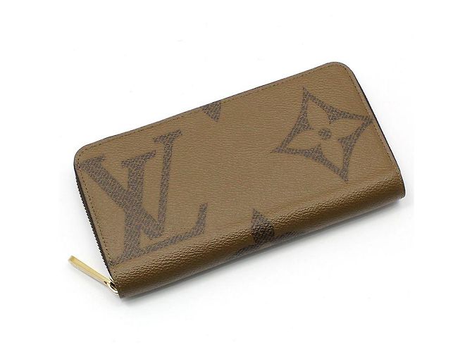 Louis Vuitton Lange Zippy Wallet mit Giant Monogram Reverse Braun - Ansicht 4