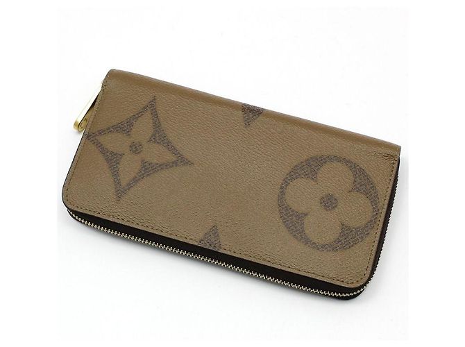 Louis Vuitton Lange Zippy Wallet mit Giant Monogram Reverse Braun - Ansicht 5
