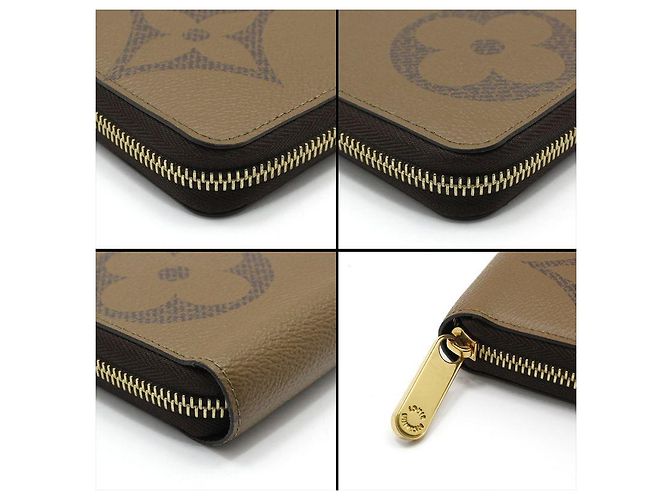Louis Vuitton Lange Zippy Wallet mit Giant Monogram Reverse Braun - Ansicht 9
