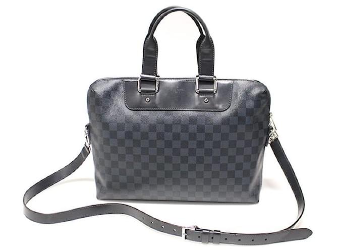 Louis Vuitton Damier Cobalt Canvas Porte Document Jour Nero - vista 2