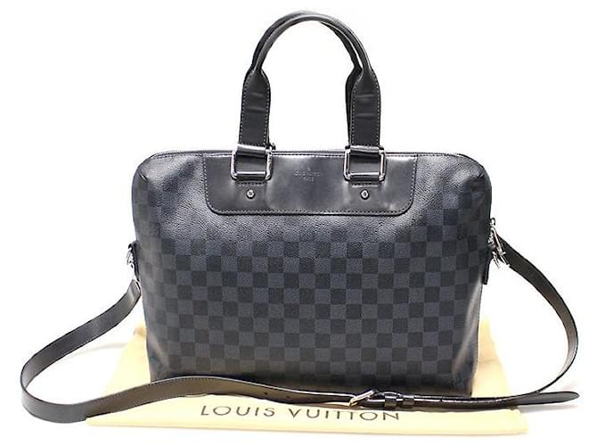 Louis Vuitton Damier Cobalt Canvas Porte Document Jour Nero - vista 3