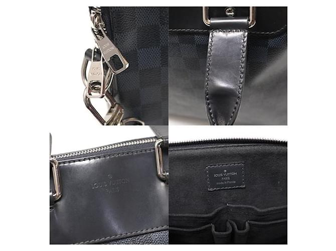 Louis Vuitton Damier Cobalt Canvas Porte Document Jour Nero - vista 8