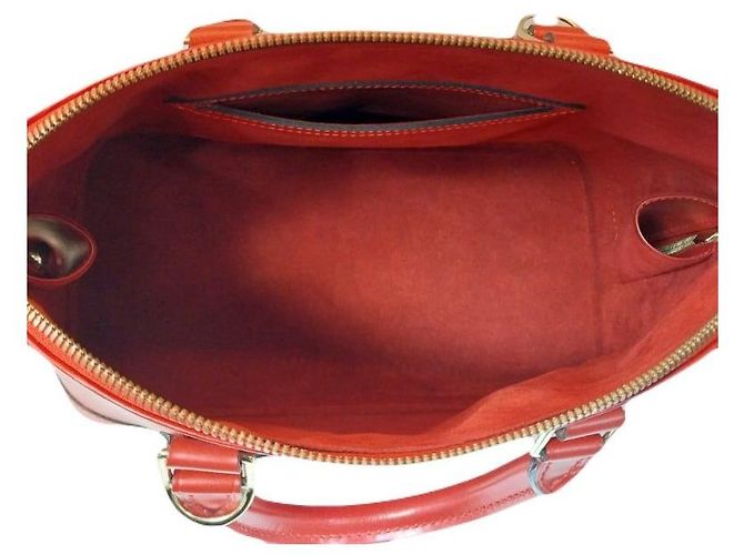 Louis Vuitton Borsa Tote Alma in pelle Épi rossa Rosso - vista 5
