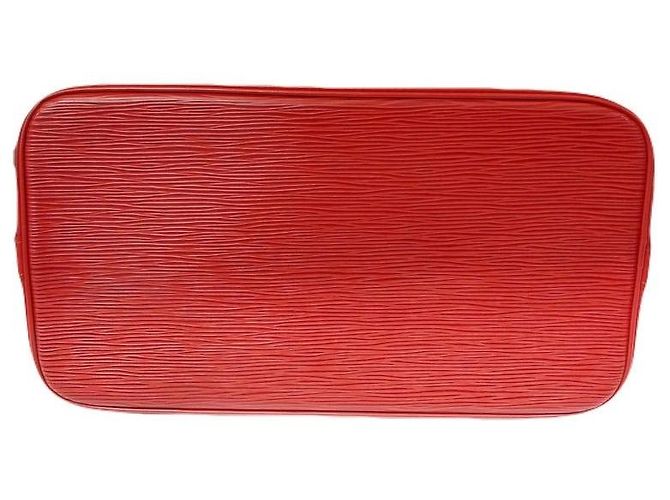 Louis Vuitton Borsa Tote Alma in pelle Épi rossa Rosso - vista 6