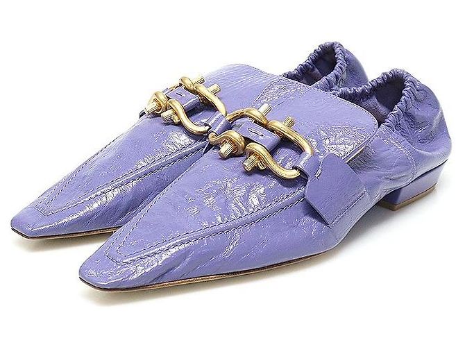 Bottega Veneta Mocassini piatti Madame da donna in agnello viola con dettagli placcati oro Porpora - vista 3