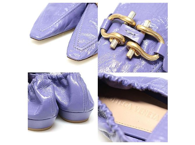 Bottega Veneta Mocassini piatti Madame da donna in agnello viola con dettagli placcati oro Porpora - vista 7