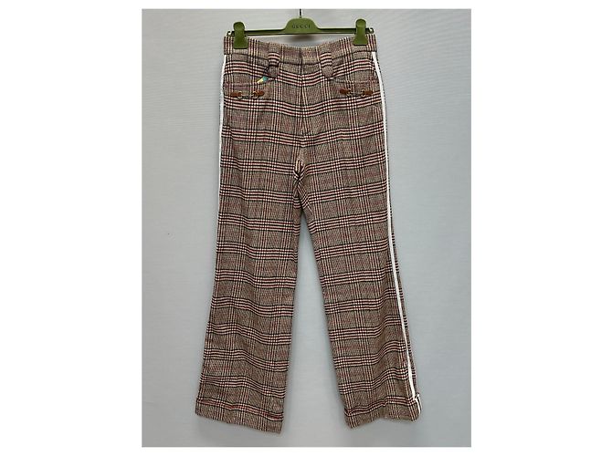 Gucci Adidas Horsebit Check Three-Stripe Wool Pants Multiple colors - view 2