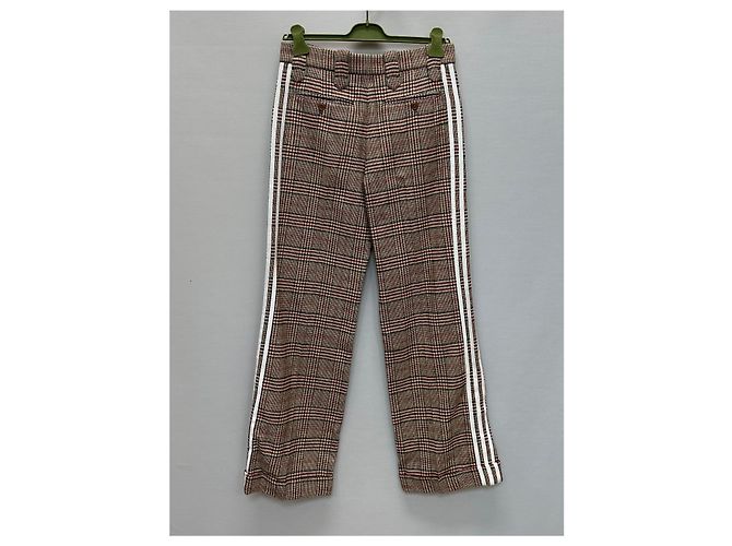 Gucci Adidas Horsebit Check Three-Stripe Wool Pants Multiple colors - view 5