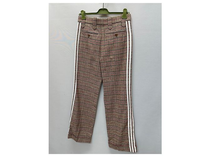 Gucci Adidas Horsebit Check Three-Stripe Wool Pants Multiple colors - view 6