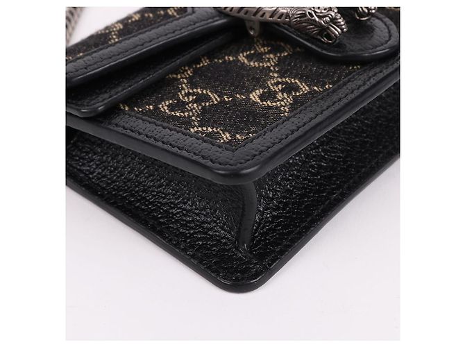 Gucci Mini Borsa Dionysus con Catena Nera Nero - vista 10