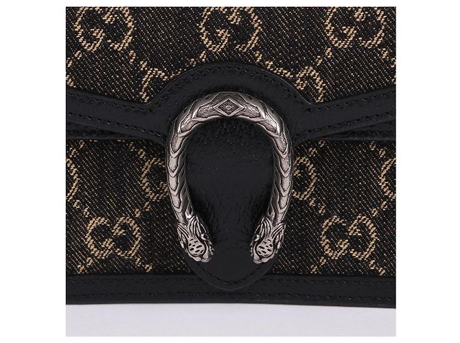 Gucci Mini Borsa Dionysus con Catena Nera Nero - vista 3