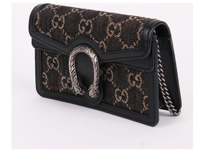 Gucci Mini Borsa Dionysus con Catena Nera Nero - vista 4
