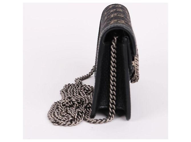 Gucci Mini Borsa Dionysus con Catena Nera Nero - vista 5