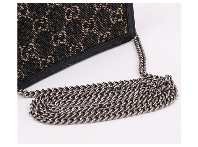 Gucci Mini Borsa Dionysus con Catena Nera Nero - vista 7